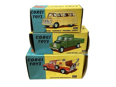 Lot 1969 - Corgi Toys diecast Chevrolet State Patrol No.223, Vauxhall Velox Saloon No.203M, Plymouth Sports Suburban Station Wagon No.219, Rover 90 Saloon No.204, Jaguar 2.4 litre Saloon No.208S, Austin A4...