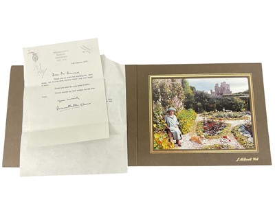 Lot 823 - The Right Honourable The Earl Mountbatten of Burma (1900 - 1979), signed letter dated 1978, together with a photograph of H.M. Queen Elizabeth The Queen Mother.