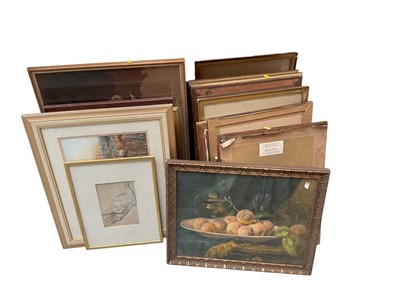 Lot 992 - Collection of various pictures and prints including watercolours and oils, (qty)