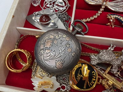 Lot 1099 - Group of costume jewellery including Butler & Wilson and watches