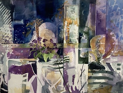 Lot 984 - *Olwen Jones (b.1945) watercolour - Small is Beautiful, signed, 45cm x 59cm, in glazed frame.