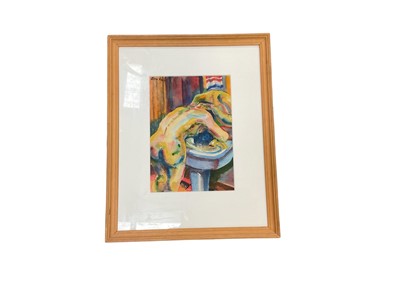Lot 843 - Colin Moss (1914-2005) watercolour - nude