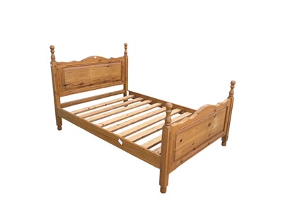 Lot 1366 - Two pine double beds