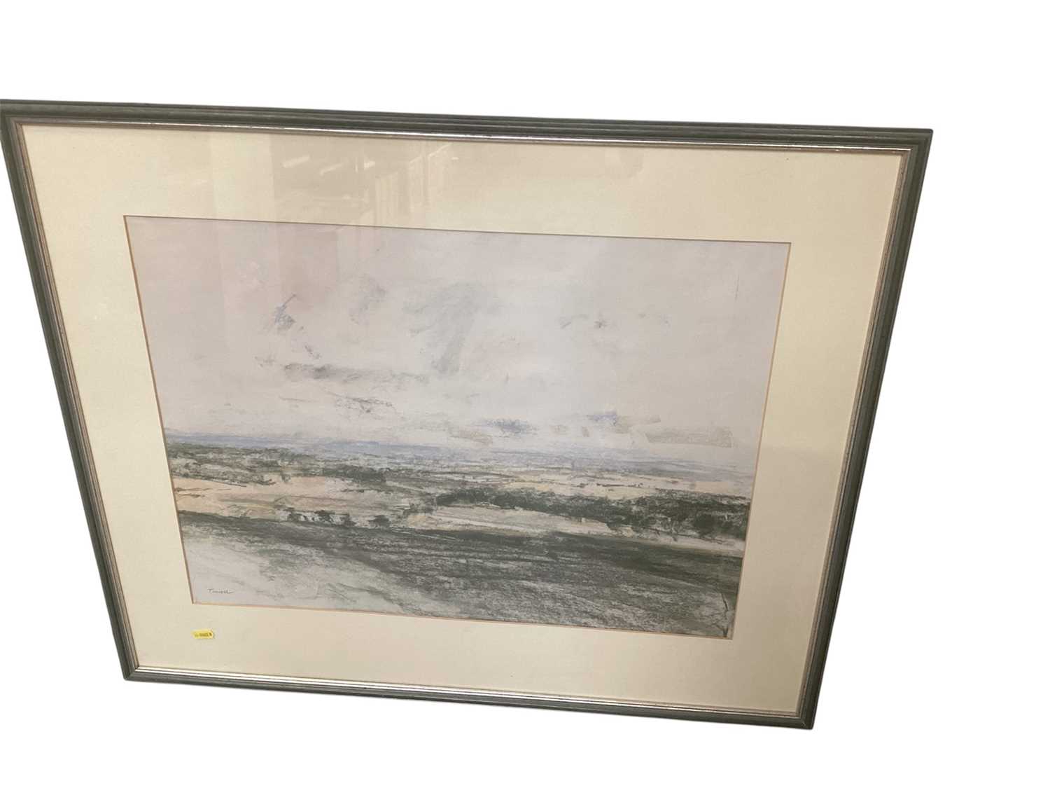Lot 932 - E.J.L. Trowell pastel study of a Norfolk landscape