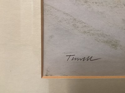 Lot 932 - E.J.L. Trowell pastel study of a Norfolk landscape