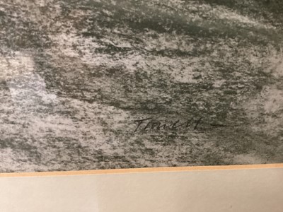 Lot 932 - E.J.L. Trowell pastel study of a Norfolk landscape