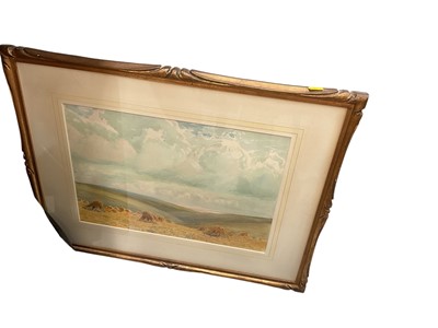 Lot 943 - Two early 20th century watercolour studies together with other prints.