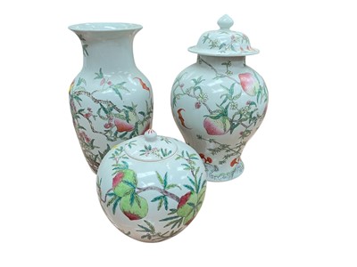 Lot 405 - Three contemporary Chinese porcelain vases