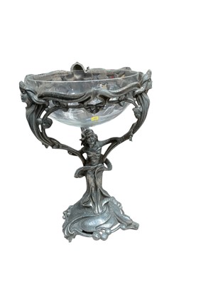 Lot 472 - Art Nouveau style table centrepiece, 28cm in height.