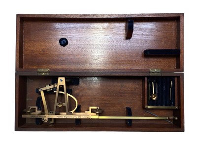 Lot 2430 - Brass mapping tool, cased
