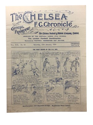 Lot 351 - Chelsea v Southampton 12th January 1924