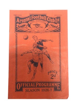 Lot 352 - Arsenal v Liverpool Sept 18th 1926