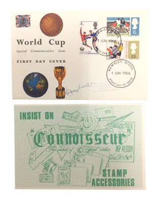 Lot 358 - West Ham autograph of Bobby Moore on World Cup 1966 1st Day Cover illustrated with Wembley Middx cancel