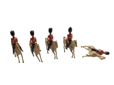 Lot 2590 - Group of William Britain Scots Greys lead soldiers.