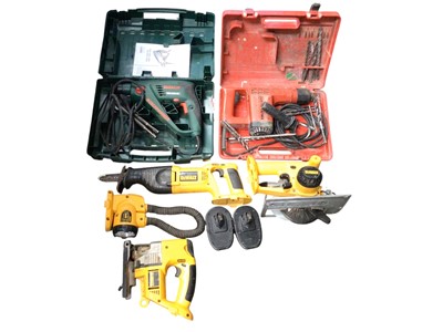 Lot 234 - Box of De Walt and other power tools