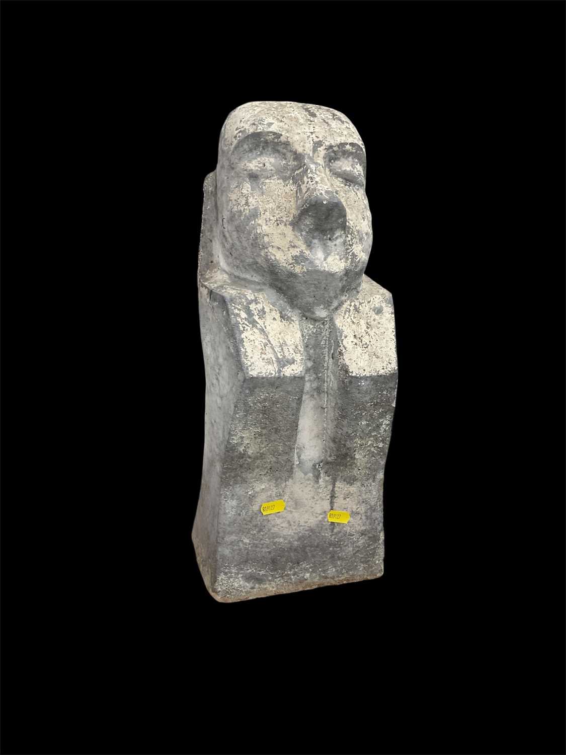 Lot 106 - Reconstituted stone head