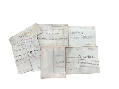 Lot 1450 - Collection of 19th and early 20th century Indentures including Mortgages, Leases, Agreements etc (2 boxes)