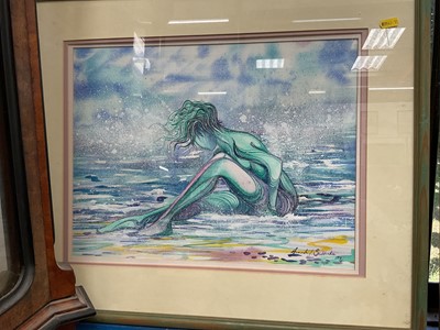 Lot 915 - Amanda Sheldrake, watercolour - 'Sea Breezes'