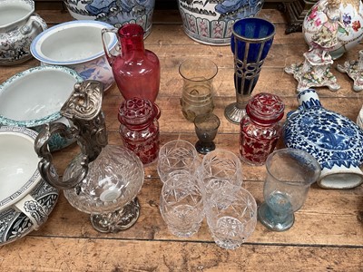 Lot 35 - Group of antique and later glassware
