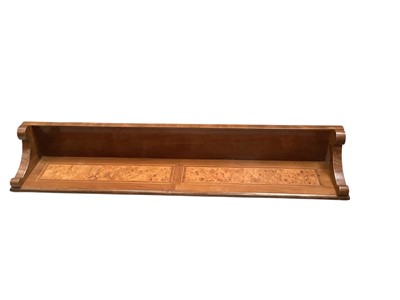 Lot 1259 - Antique burr walnut bookshelf, together with Edwardian rosewood gilt mounted occasional table with marquetry inlaid top