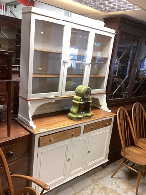 Lot 1331 - White painted two height dresser