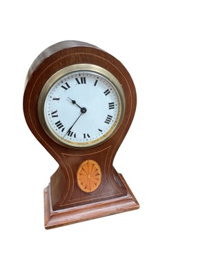 Lot 463 - Edwardian mahogany mantel clock in balloon shaped case.
