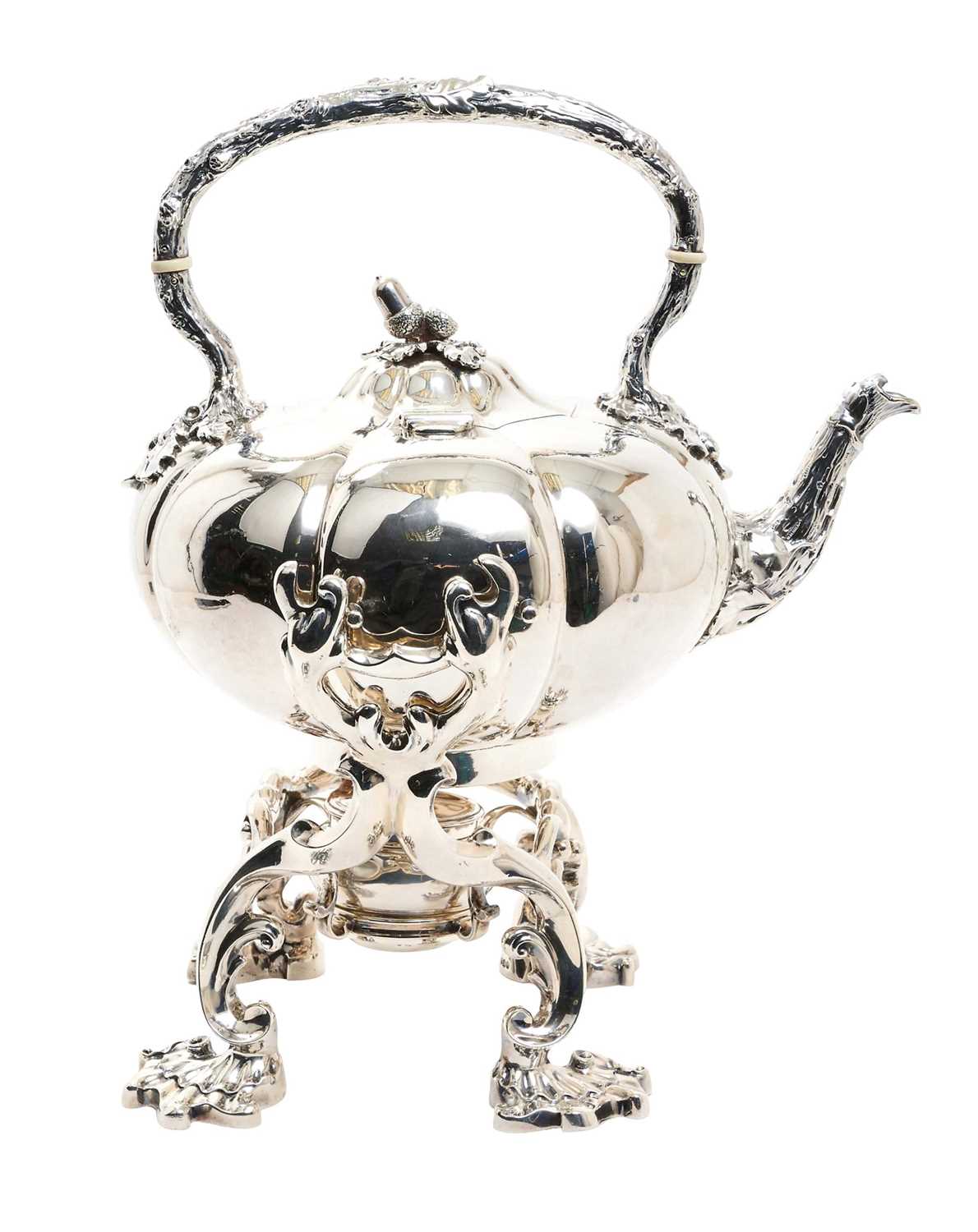 Lot 150 - A Fine quality William IV Paul Storr tea kettle on stand, London 1834