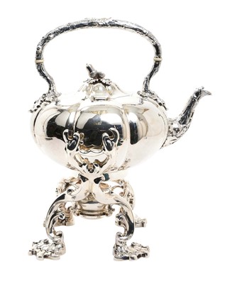 Lot A Fine quality William IV Paul Storr tea kettle on stand, London 1834
