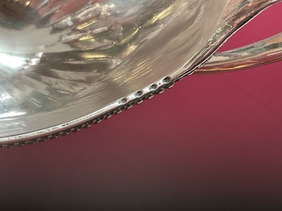 Lot 152 - A fine pair of George III Neo-Classical silver sauce tureens by John Schofield, London 1788.