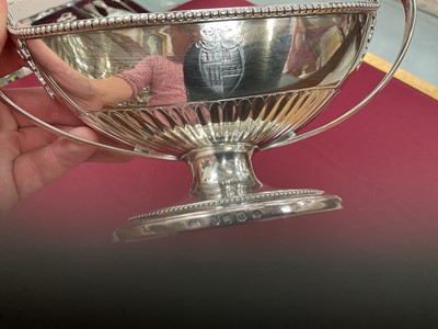 Lot 152 - A fine pair of George III Neo-Classical silver sauce tureens by John Schofield, London 1788.