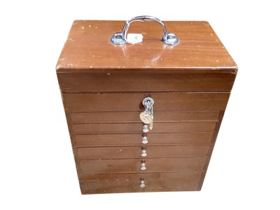 Lot 2494 - A vintage dentist's cabinet with tools