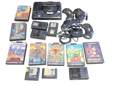 Lot 2248 - Sega Mega Drive 16-BIT, various controllers and games, Nintendo games, Nintendo NES Advantage controller and other related items (2 boxes)
