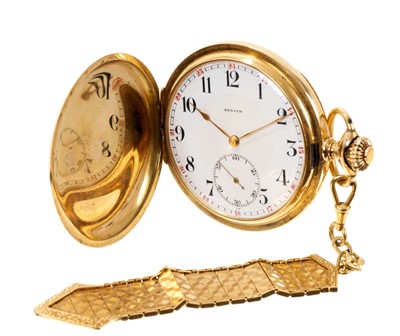 Lot 541 - 14ct Zenith pocket watch