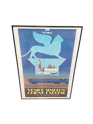 Lot 2416 - Fix Masseau poster of the Venice Simplon Orient Express, dated 1981