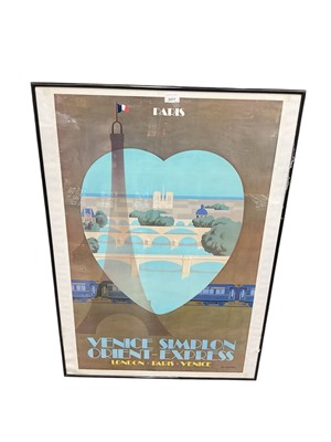Lot 2417 - Fix Masseau poster of the Venice Simplon Orient Express, dated 1981