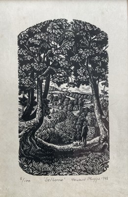 Lot 132 - Howard Phipps (b. 1964), wood cut, Selborne