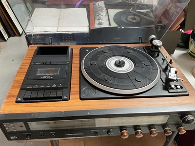 Lot 308 - Stereo Music System, HMV record player and SMX-201 DJ mixer in box