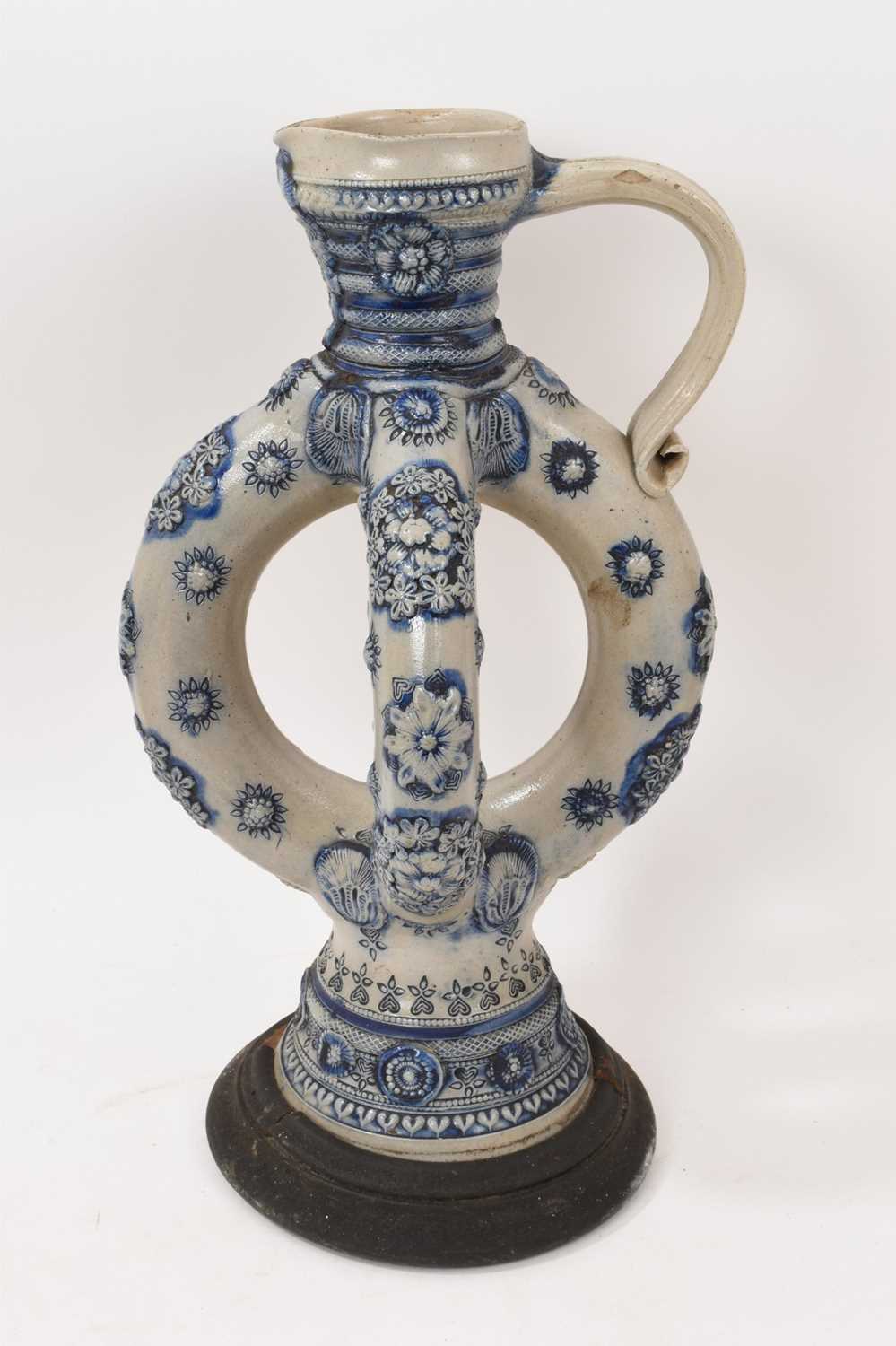 Lot 43 - Westerwald double ring ewer