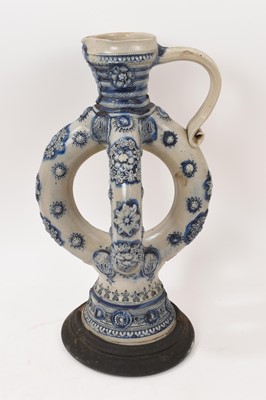 Lot 43 - Westerwald double ring ewer