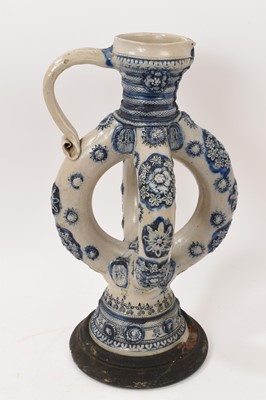 Lot 43 - Westerwald double ring ewer