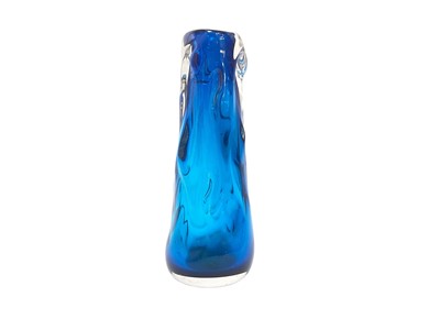 Lot 1102 - Whitefriars knobbly vase in Kingfisher blue.