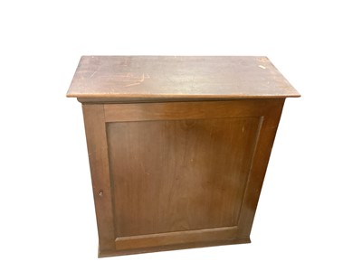 Lot 1335 - 19th century mahogany cupboard with pigeon hole interior