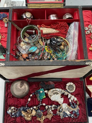 Lot 1152 - Two cases of costume jewellery and bijouterie