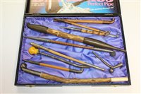 Lot 4198 - Collection of antique opium pipes - variety of...