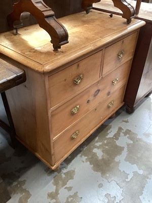 Lot 1206 - Victorian pine chest of drawers, 86cm wide, 42cm deep, 81cm high