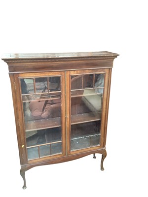 Lot 1220 - Victorian mahogany display cabinet, 109cm wide, 27.5cm deep, 145cm high