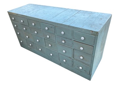 Lot 1312 - Bank of 24 pine drawers