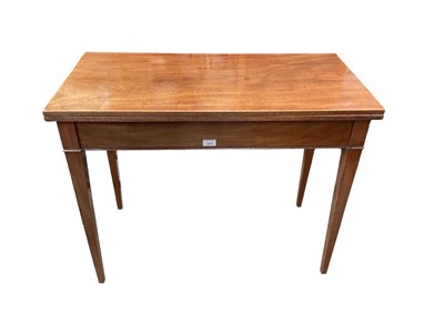 Lot 1231 - Nineteenth century mahogany tea table, 91cm wide, 45.5cm deep, 73.5cm high