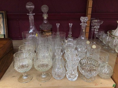 Lot 787 - Group of glassware including decanters together with some ceramics.