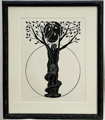 Lot 1011 - * Blair Hughes Stanton (1902-1981) signed woodcut print - The Tree of Life, dated '70, 47cm x 37cm, in glazed frame